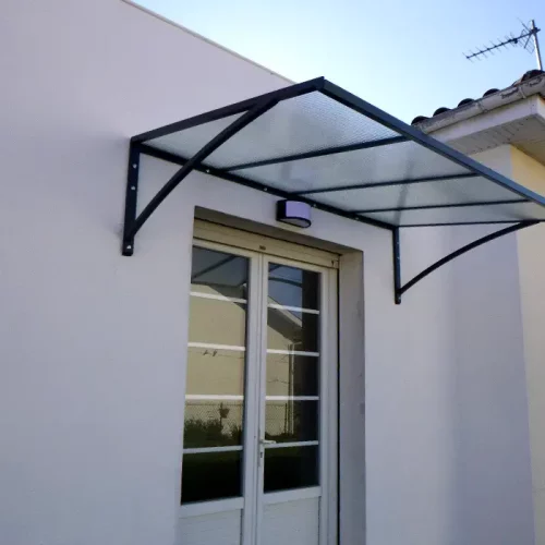 Marquise sur mesure oar CDH Vision flammes